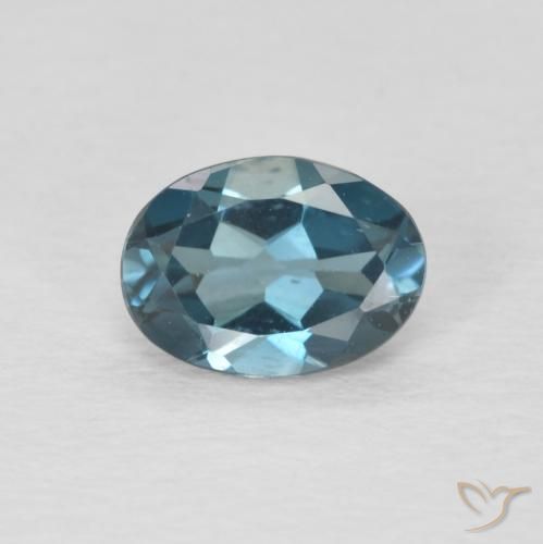 0.90ct 자연스러운 런던 블루 황옥, 타원형, VVS