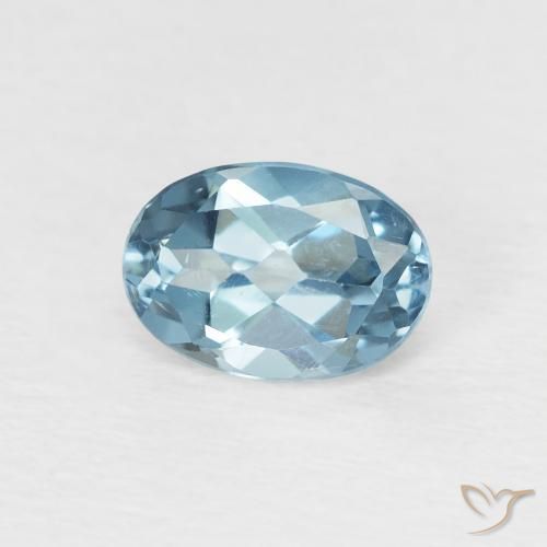 1.05ct 자연스러운 런던 블루 황옥, 타원형, VVS-VS
