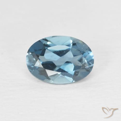 0.97ct 자연스러운 런던 블루 황옥, 타원형, VVS-VS