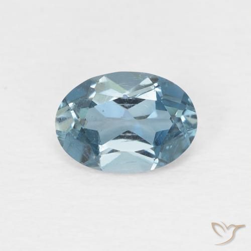 0.97ct 자연스러운 런던 블루 황옥, 타원형, VS