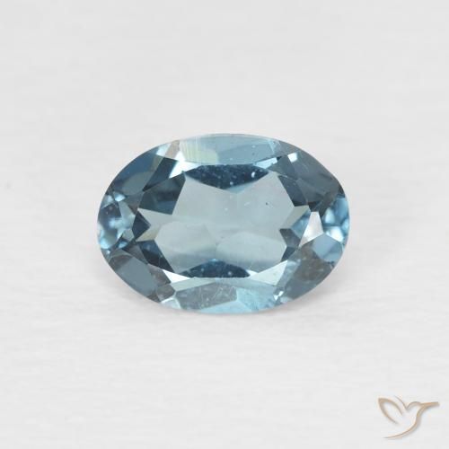 0.98ct 자연스러운 런던 블루 황옥, 타원형, VS