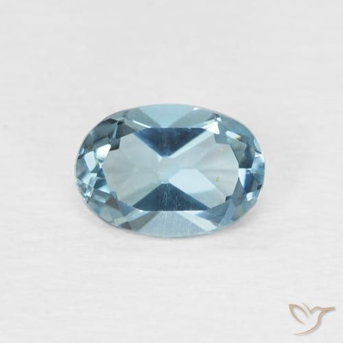 0.95ct 자연스러운 런던 블루 황옥, 타원형, VVS