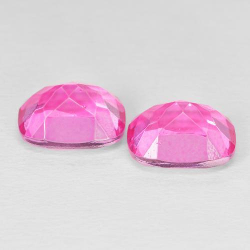 7.73캐럿 천연 다크 핑크 토파즈 보석, 쿠션 컷, 10.2×8.2 mm, VVS-VS