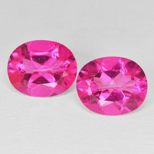 8.64ctw 자연스러운 Medium Dark-Pink 황옥, 타원형, VVS-VS