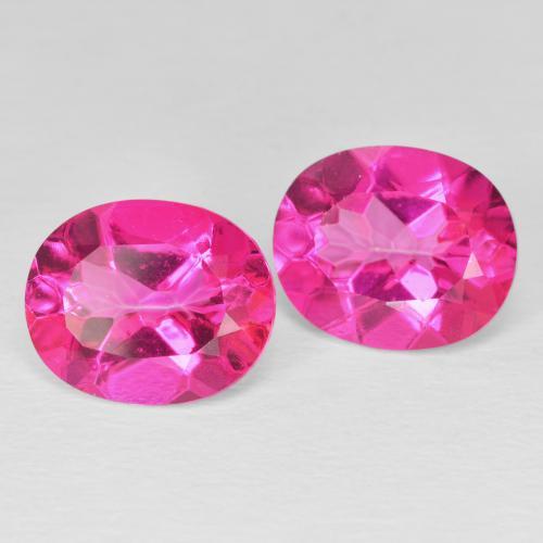 8.64캐럿 천연 Medium Dark-Pink 황옥 보석, 타원형, VVS-VS