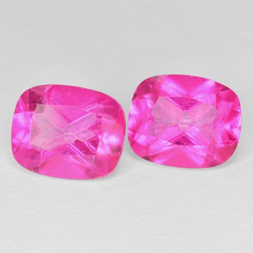 10.01ctw 자연스러운 Medium Dark-Pink 황옥, 방석, VS