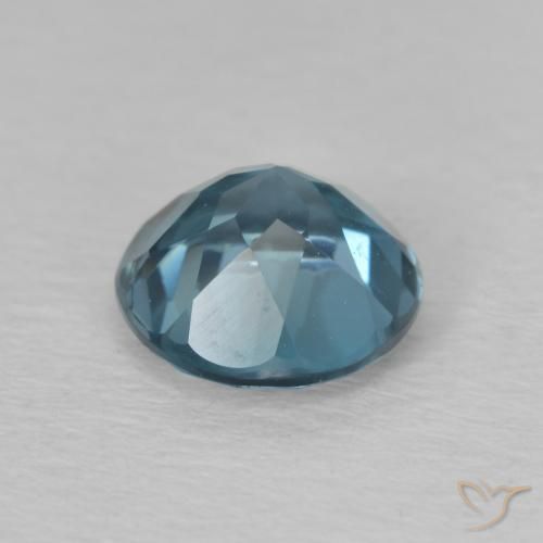 1.59캐럿 천연 런던 블루 토파즈, 라운드 컷, 7.07 mm, VVS-VS