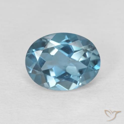 2.25ct 자연스러운 런던 블루 황옥, 타원형, VVS-VS