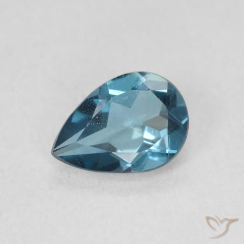 0.81ct 자연스러운 런던 블루 황옥, 배 모양, VVS-VS