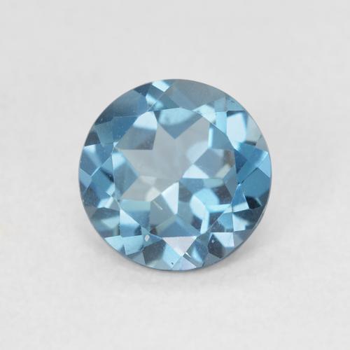 1.48ct 자연스러운 스위스 블루 황옥, 둥근, VS