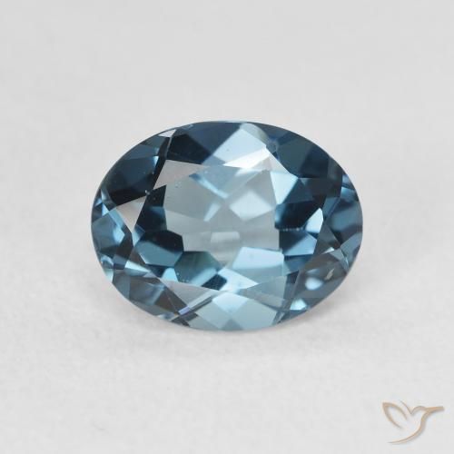 2.28ct 자연스러운 런던 블루 황옥, 타원형, VS