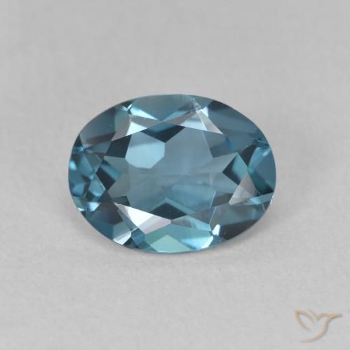 2.09ct 자연스러운 런던 블루 황옥, 타원형, VVS-VS