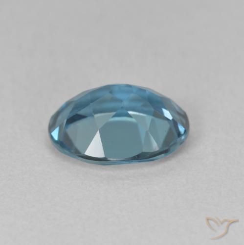 2.15캐럿 천연 런던 블루 토파즈, 타원형 컷, 9×7 mm, VVS-VS
