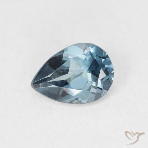 0.89ct 자연스러운 런던 블루 황옥, 배 모양, VS
