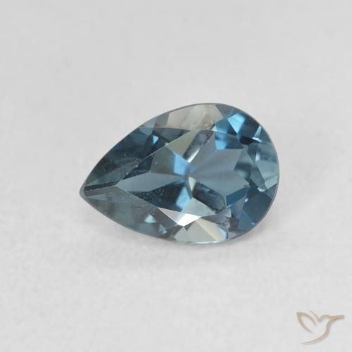 0.89ct 자연스러운 런던 블루 황옥, 배 모양, VS