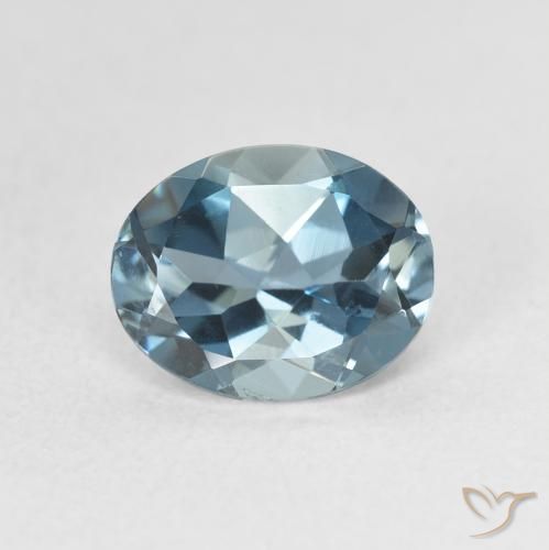 2.11ct 자연스러운 런던 블루 황옥, 타원형, VS