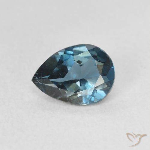 0.86ct 자연스러운 런던 블루 황옥, 배 모양, VS