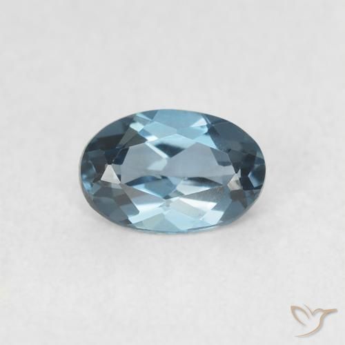 0.55ct 자연스러운 런던 블루 황옥, 타원형, VVS