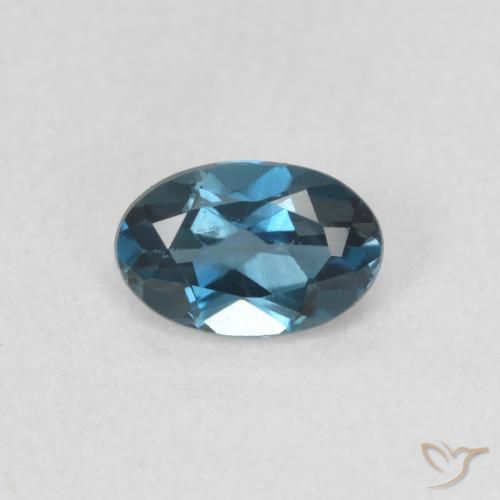 0.52ct 자연스러운 런던 블루 황옥, 타원형, VVS