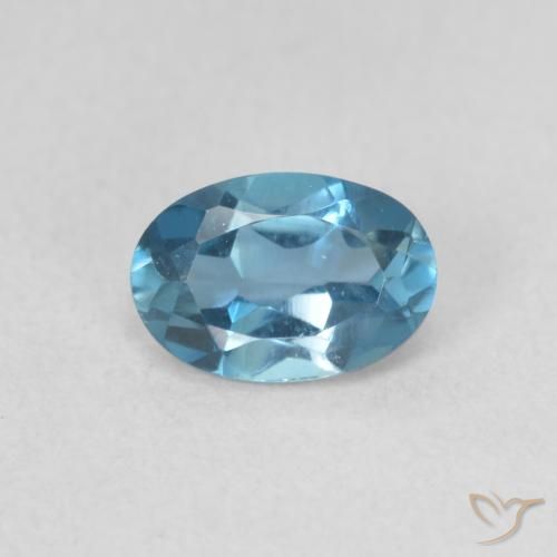 0.59ct 자연스러운 런던 블루 황옥, 타원형, VVS