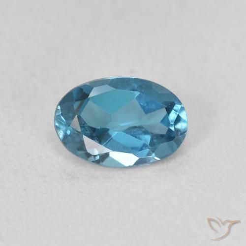 0.53ct 자연스러운 런던 블루 황옥, 타원형, VVS