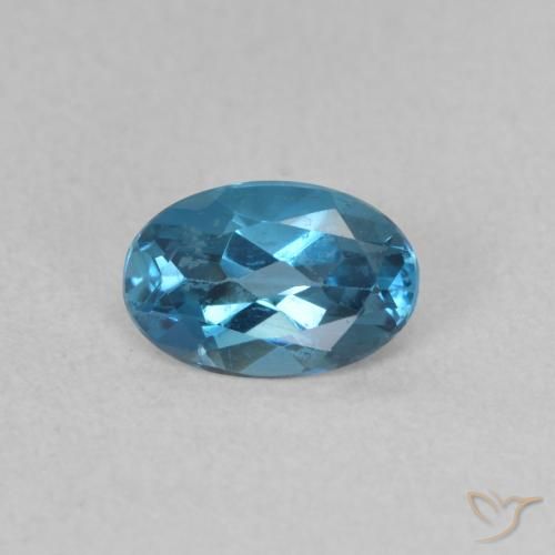 0.50ct 자연스러운 런던 블루 황옥, 타원형, VVS