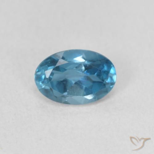 0.56ct 자연스러운 런던 블루 황옥, 타원형, VVS