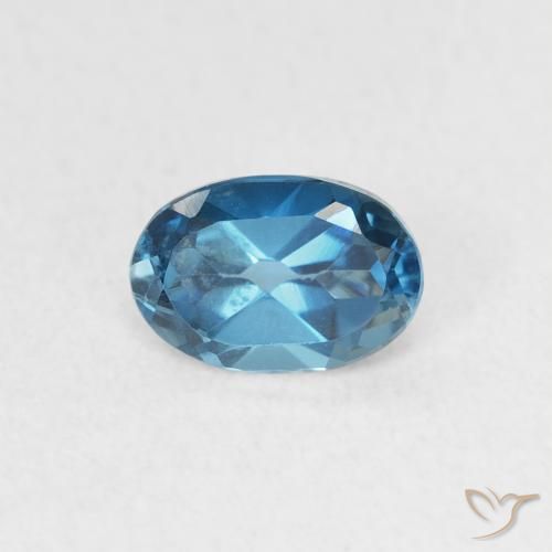 0.62ct 자연스러운 런던 블루 황옥, 타원형, VVS