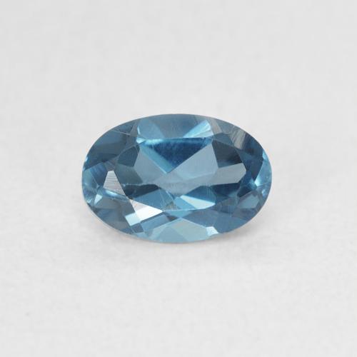 0.61ct 자연스러운 런던 블루 황옥, 타원형, VVS