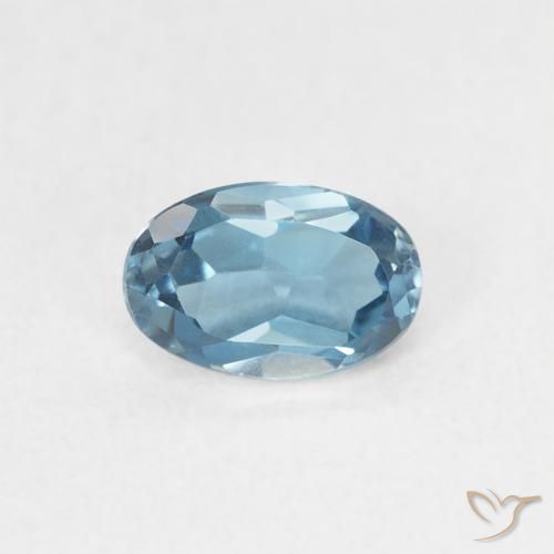 0.60ct 자연스러운 런던 블루 황옥, 타원형, VVS