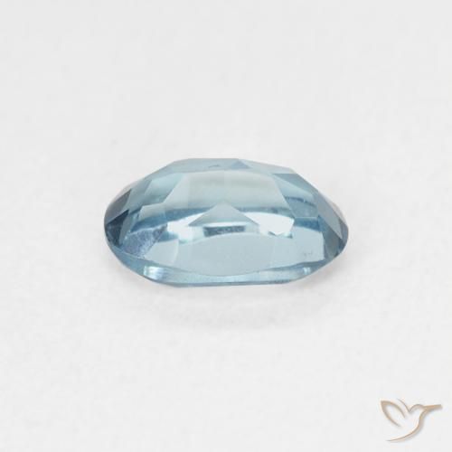 0.60캐럿 천연 런던 블루 황옥, 타원형, VVS