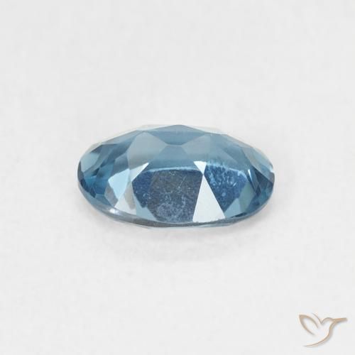 0.62캐럿 천연 런던 블루 토파즈, 타원형 컷, 6.2×4.3 mm, VVS