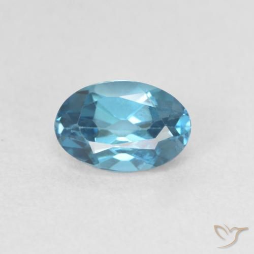 0.66ct 자연스러운 런던 블루 황옥, 타원형, VVS