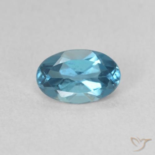 0.53ct 자연스러운 런던 블루 황옥, 타원형, VVS
