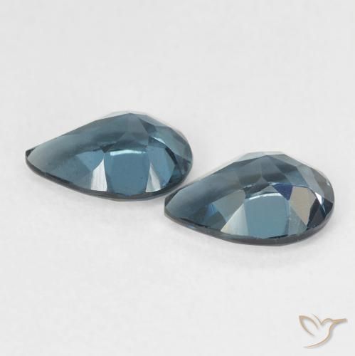 1.51캐럿 천연 런던 블루 토파즈 보석, 배 모양, 7×5 mm, VVS-VS