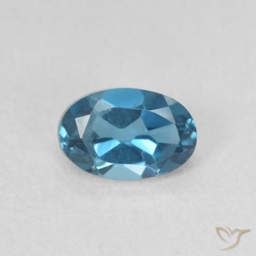 0.63ct 자연스러운 런던 블루 황옥, 타원형, VVS-VS