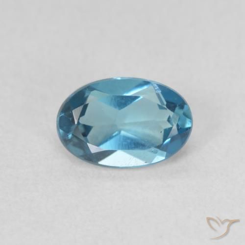 0.64ct 자연스러운 런던 블루 황옥, 타원형, VVS-VS