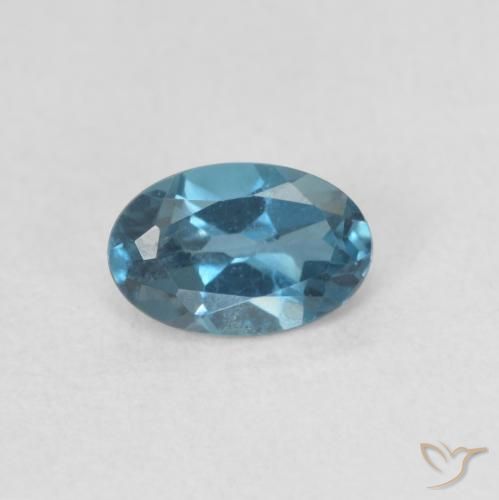 0.58ct 자연스러운 런던 블루 황옥, 타원형, VVS-VS