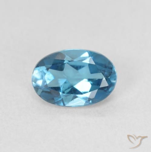 0.60ct 자연스러운 런던 블루 황옥, 타원형, VVS-VS