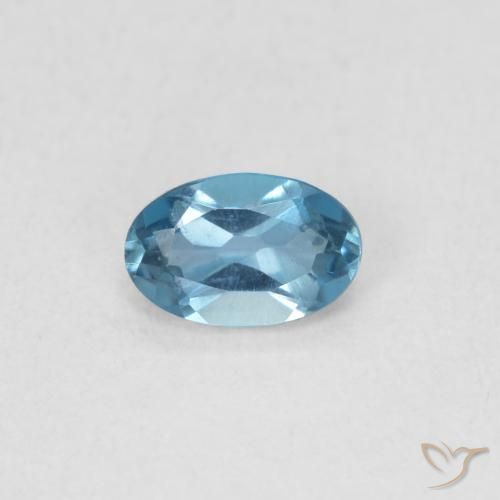 0.54ct 자연스러운 런던 블루 황옥, 타원형, VVS-VS