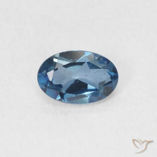 0.60ct 자연스러운 런던 블루 황옥, 타원형, VVS-VS