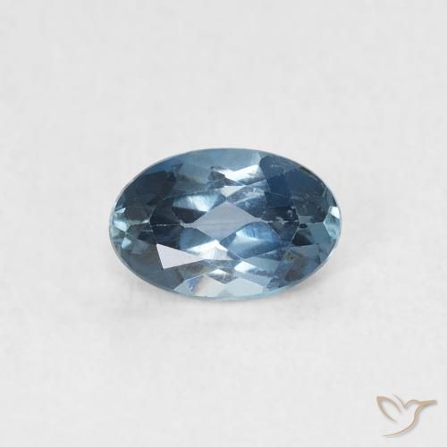 0.58ct 자연스러운 런던 블루 황옥, 타원형, VVS-VS