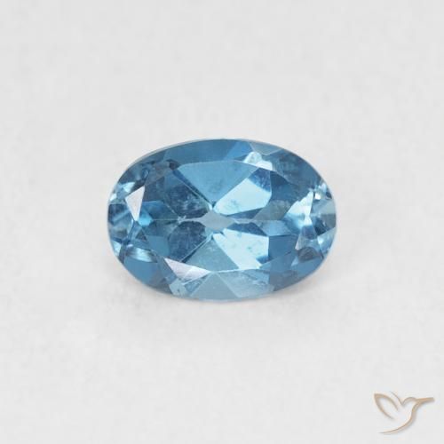0.53ct 자연스러운 런던 블루 황옥, 타원형, VVS-VS