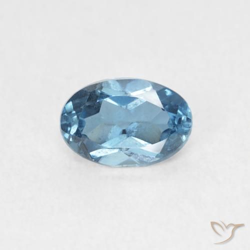 0.67ct 자연스러운 런던 블루 황옥, 타원형, VVS-VS