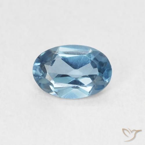 0.52ct 자연스러운 런던 블루 황옥, 타원형, VVS-VS