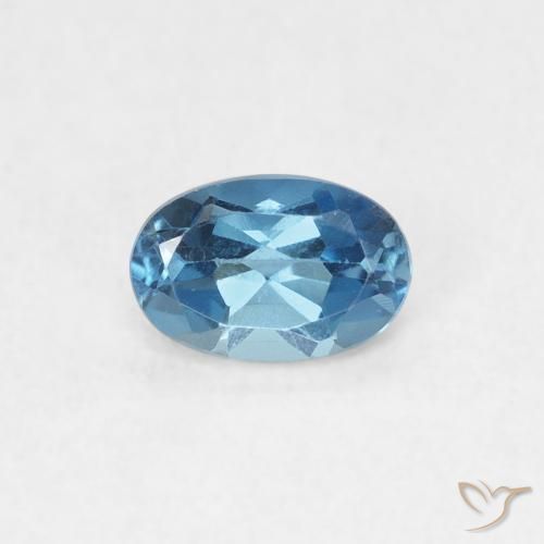 0.60ct 자연스러운 런던 블루 황옥, 타원형, VVS-VS