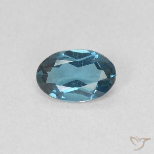 0.52ct 자연스러운 런던 블루 황옥, 타원형, VVS
