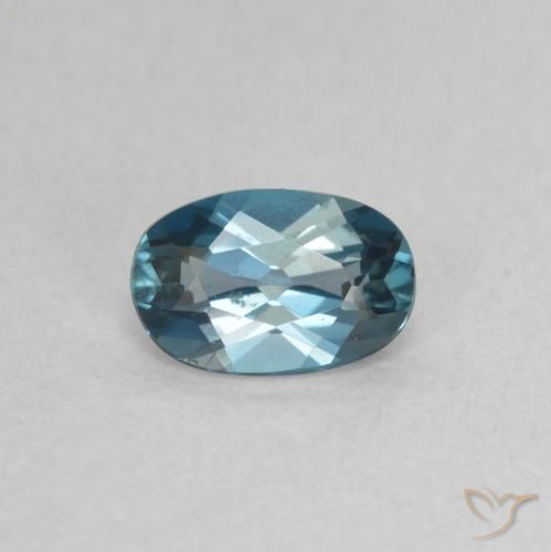 0.50ct 자연스러운 런던 블루 황옥, 타원형, VVS