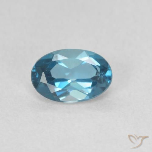 0.57ct 자연스러운 런던 블루 황옥, 타원형, VVS