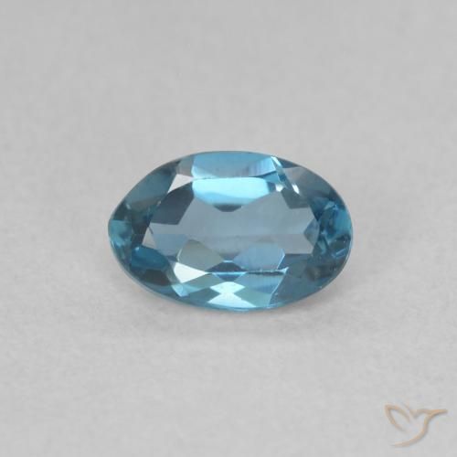 0.53ct 자연스러운 런던 블루 황옥, 타원형, VVS